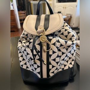 Spartina 449 Dafuskie Island Off White and Black Deco Print Bag